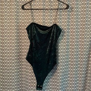 Green Velvet Body Suit